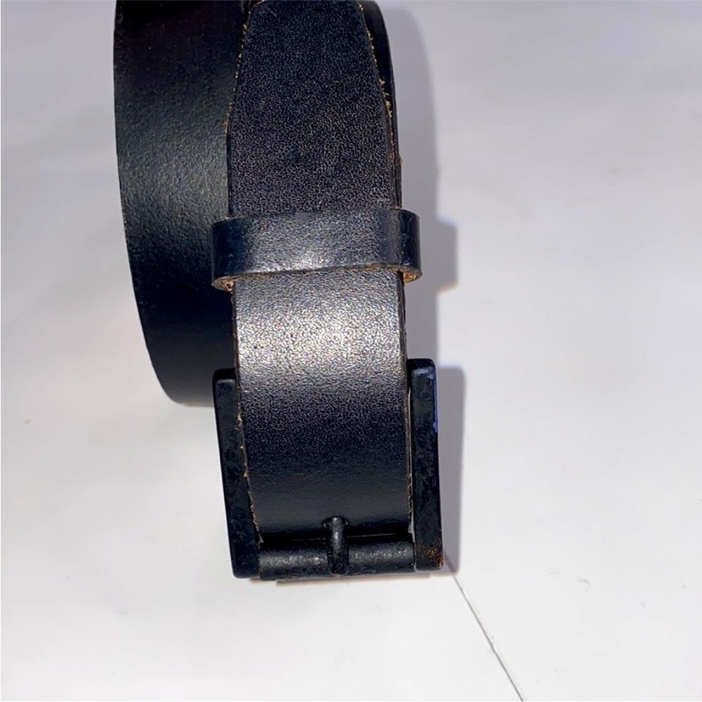 Sisley 100% Split Leather Black Belt Size Medium